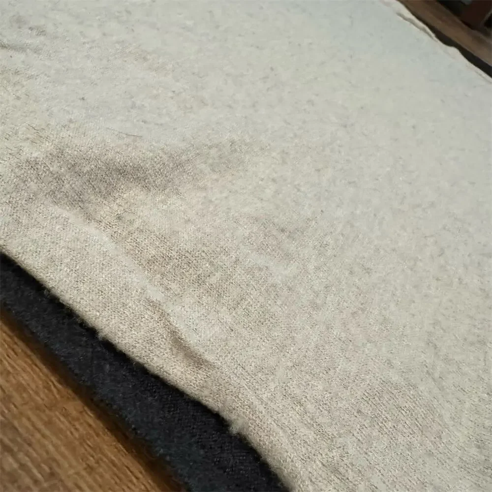 Chicos Minimalist Poncho Scarf Shawl Wrap Neutral Wool Cashmere Blend READ